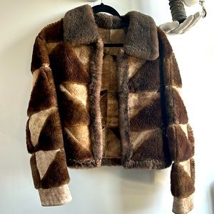 Super cool geometric vintage wool jacket